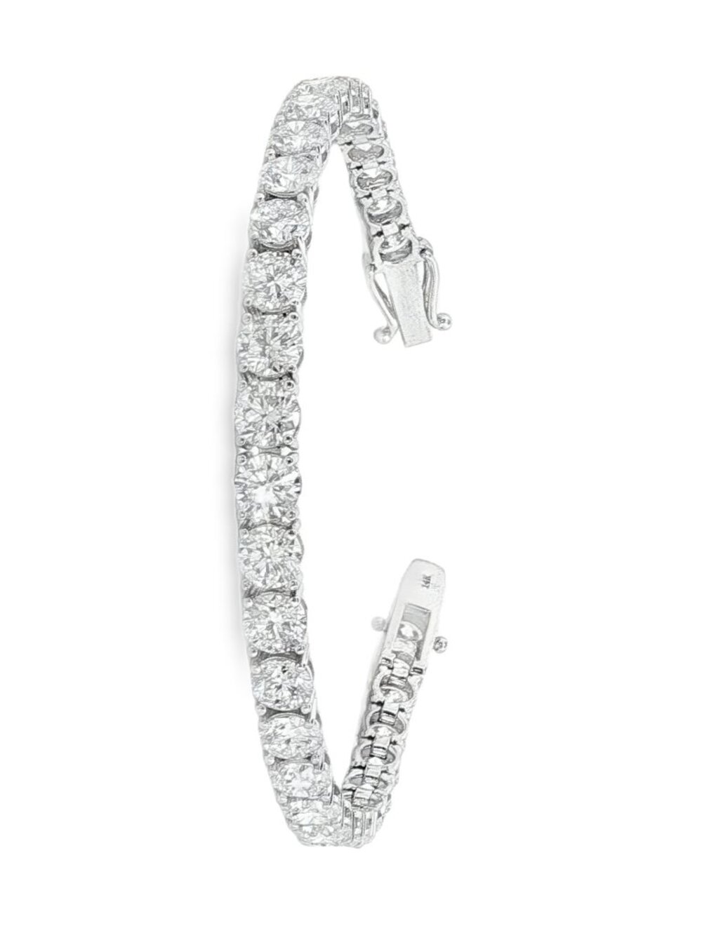 16.00Ct Lab Grown Diamond Tennis Bracelet in 14K White Gold